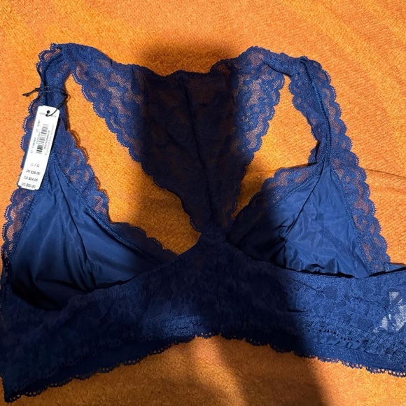 (NWT)Victoria's Secret Navy Lace and Olive Strappy Bralette Set - Picture 2 of 8